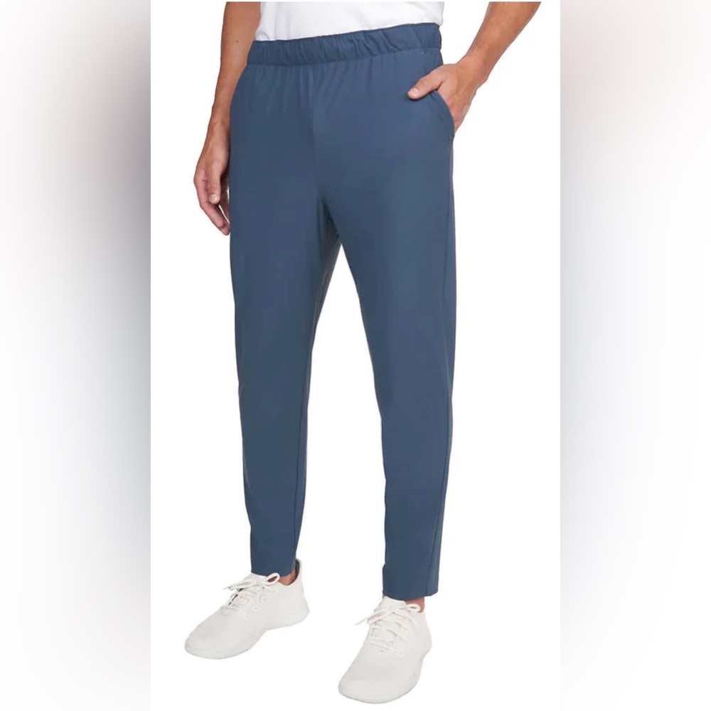 NWT Glacier Men’s Zippered Pockets Comfort Waistband Pants, Blue XXL